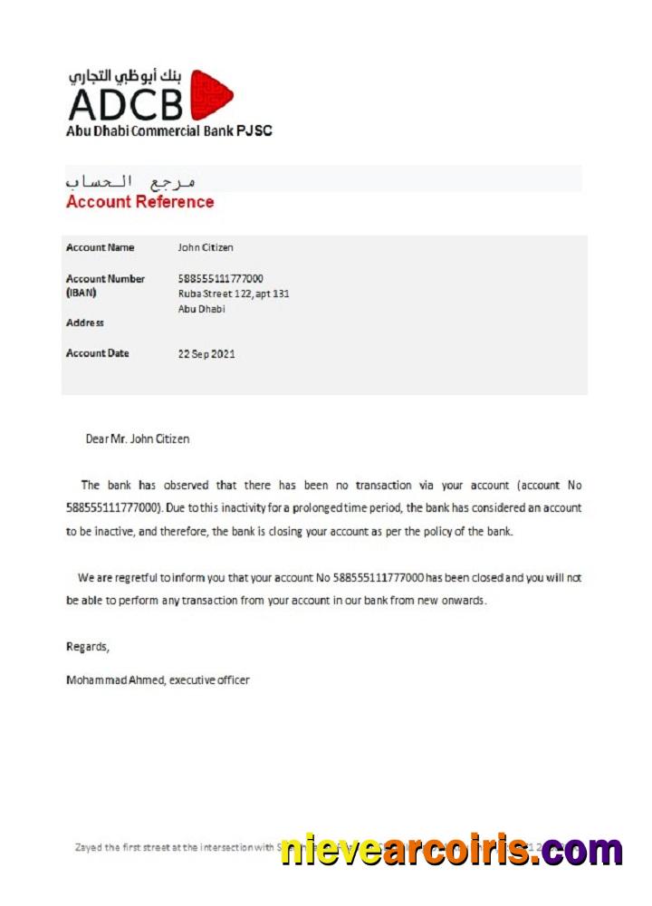 UAE ADCB Bank Closure Reference Photolook
