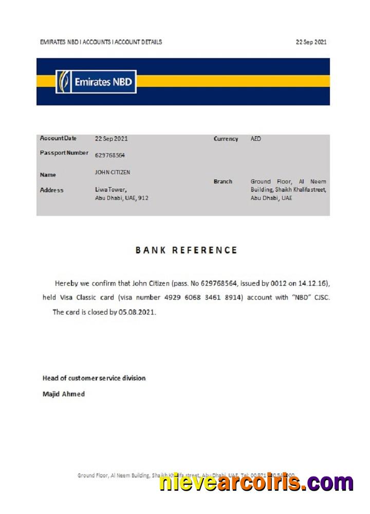 UAE Emirates NBD Closure Reference Preview