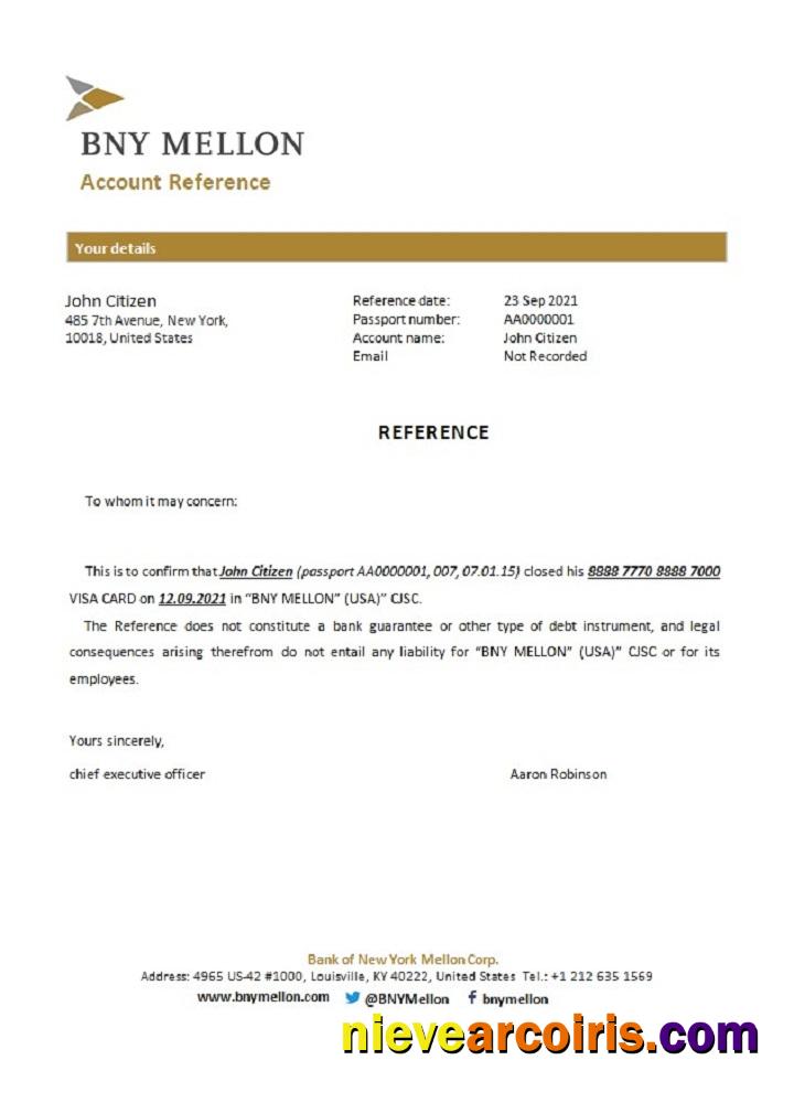 USA BNY Mellon Closure Reference Preview