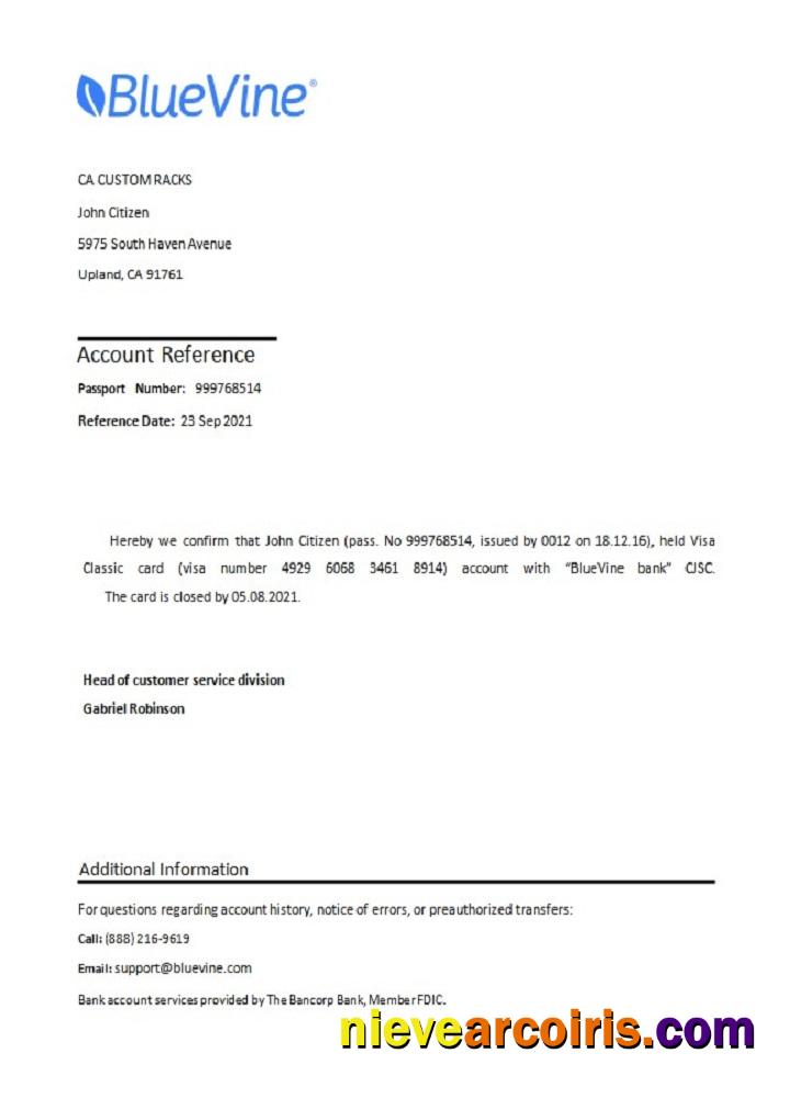 USA Bluevine Closure Reference Template