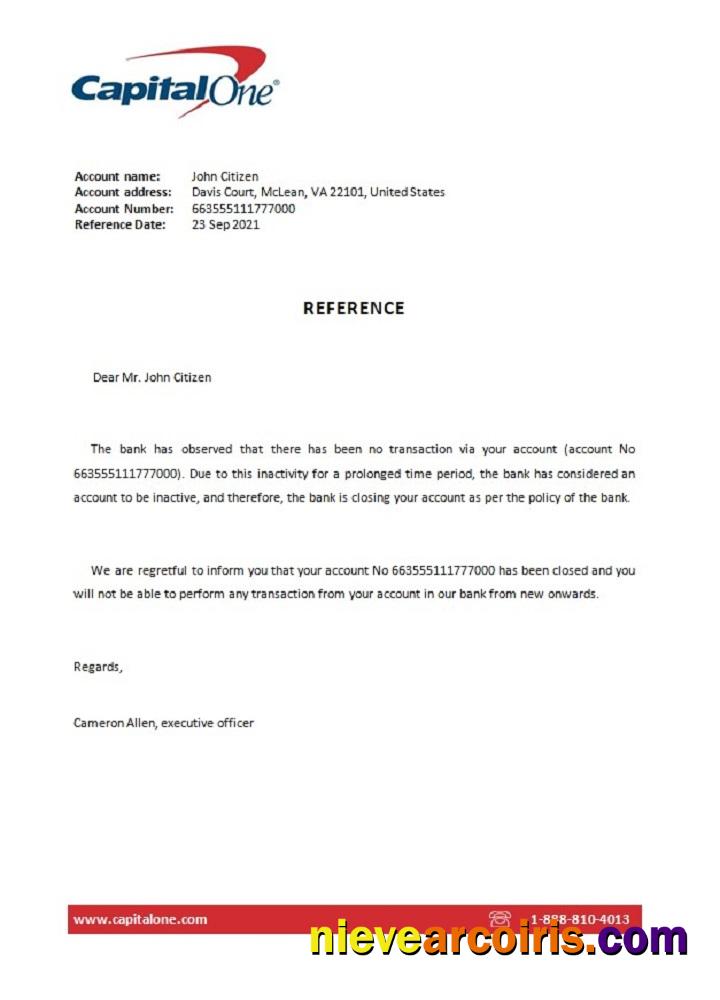 USA Capital One Closure Reference Photolook
