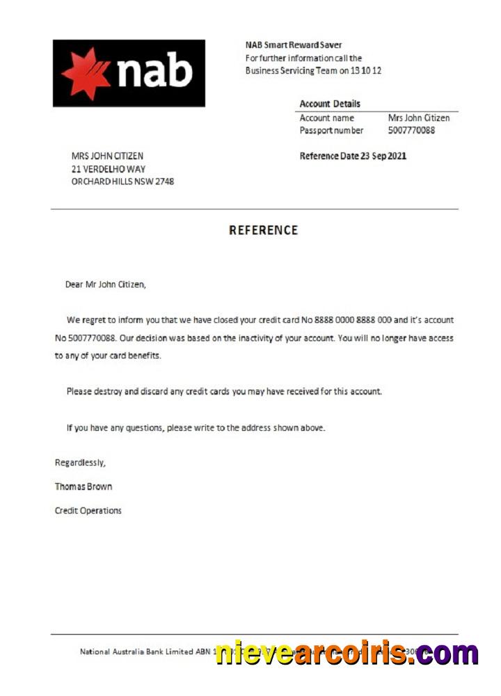 USA Nab Closure Reference Template
