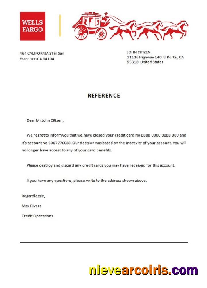USA Wells Fargo Bank Closure Reference Preview