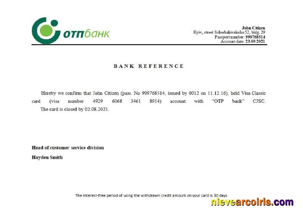 Ukraine OTP Closure Reference Template