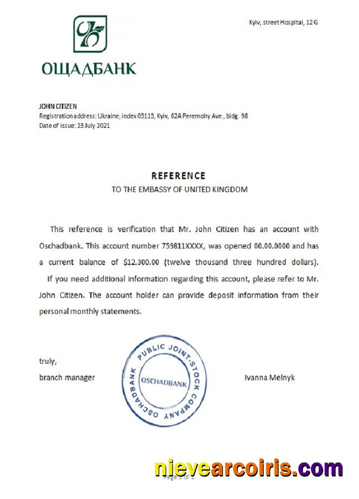 Ukraine Oschadbank Reference Preview