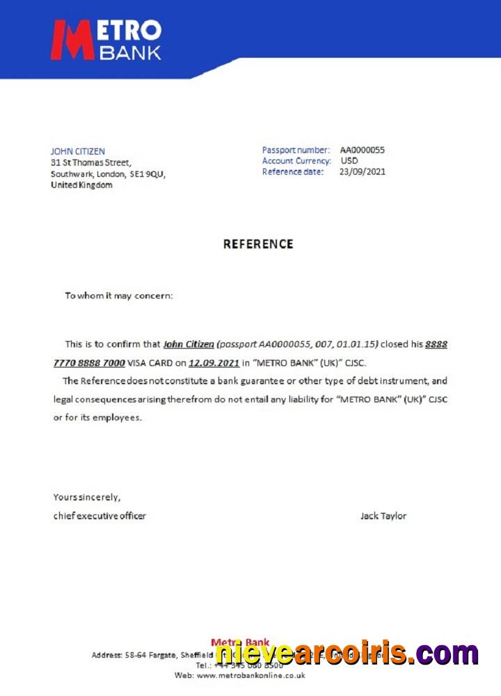 United Kingdom Metro Bank Closure Reference Preview