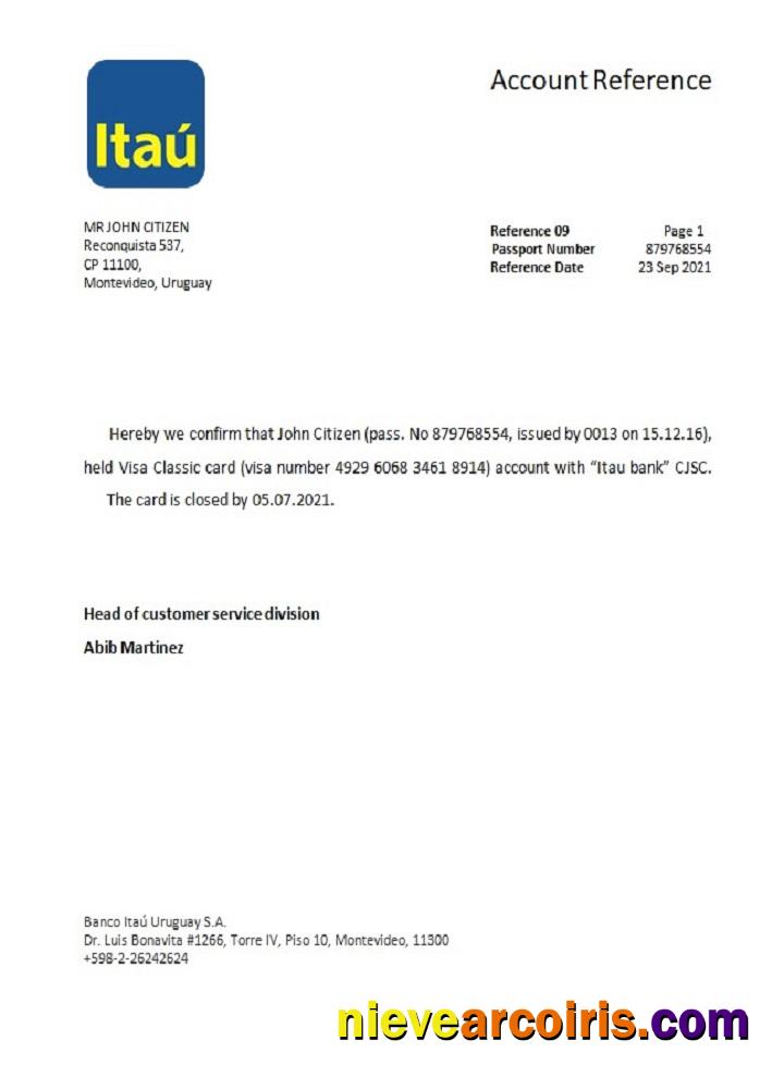 Uruguay Itau Bank Closure Reference Photolook
