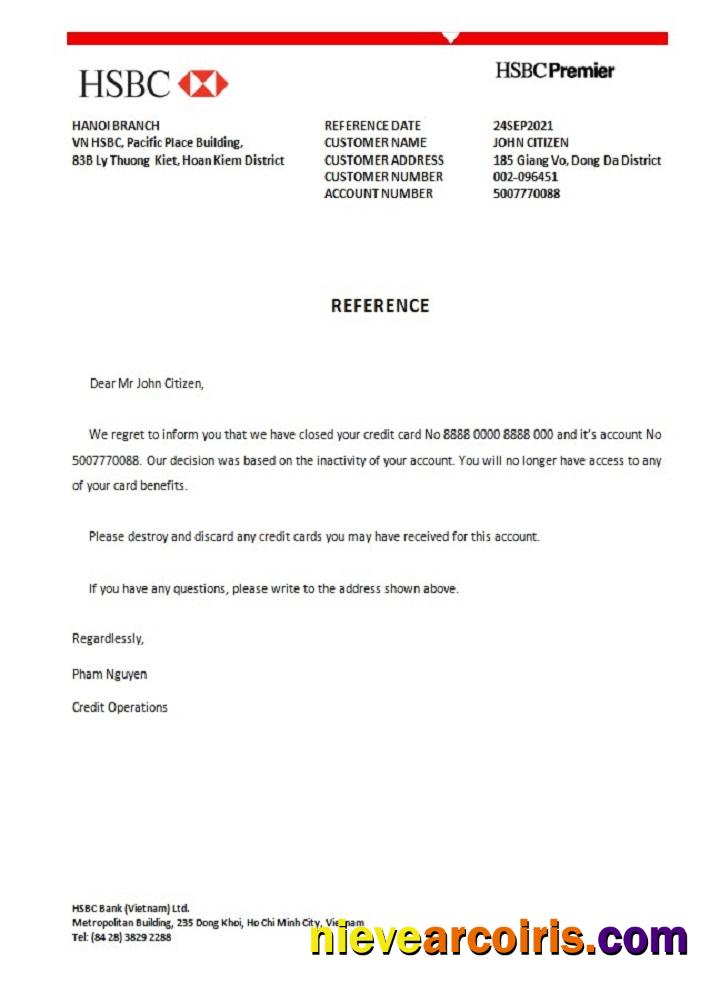 Vietnam HSBC Bank Closure Reference Preview
