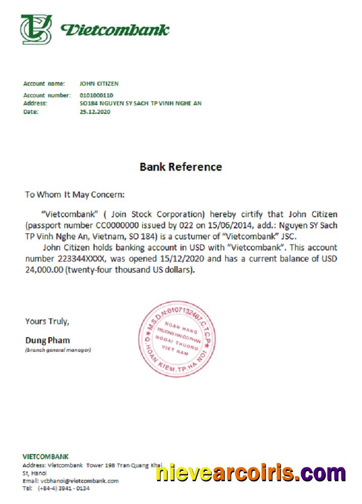 Vietnam Vietcombank Reference Preview