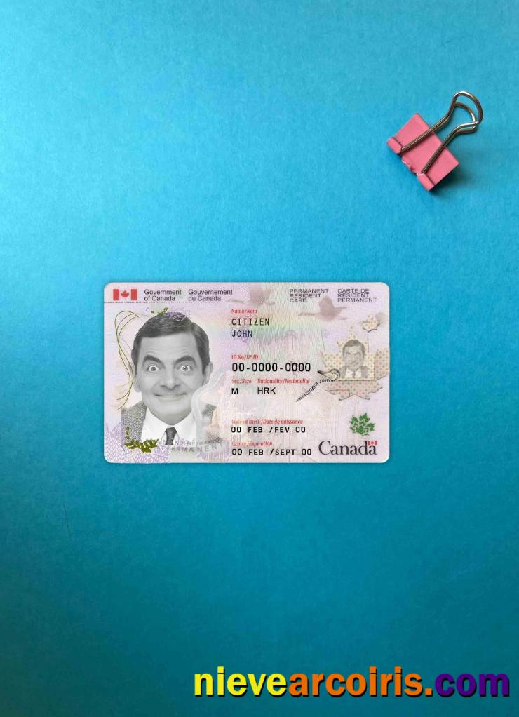 Canada Permanent Resident Card Version 2 Photolook FRONT Preview