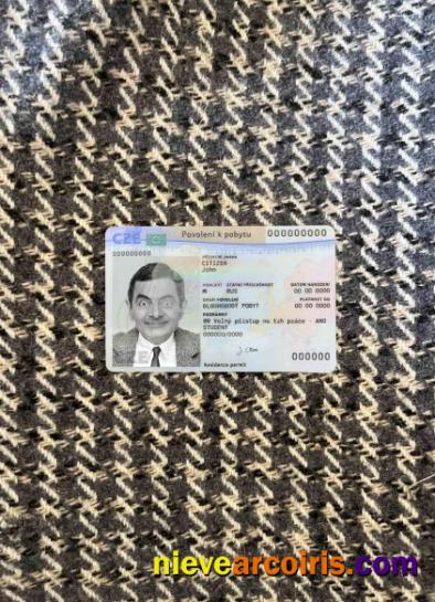 Czech Permanent Resident Card Photolook FRONT Template