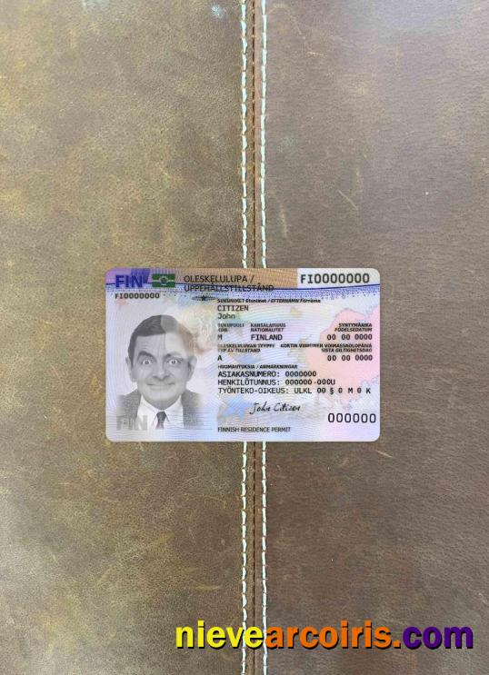 Finland Residence Permit Version 2 Photolook FRONT Sample