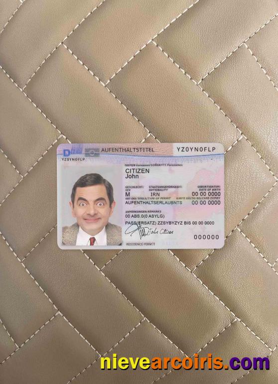Germany Residence Permit 2011 Pres, Version 2 Photolook FRONT Photolook
