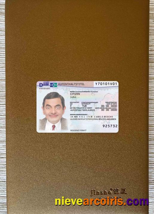 Germany Residence Permit 2011 Present Photolook FRONT Template