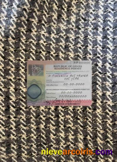 Ghana Residence Permit Photolook Sample