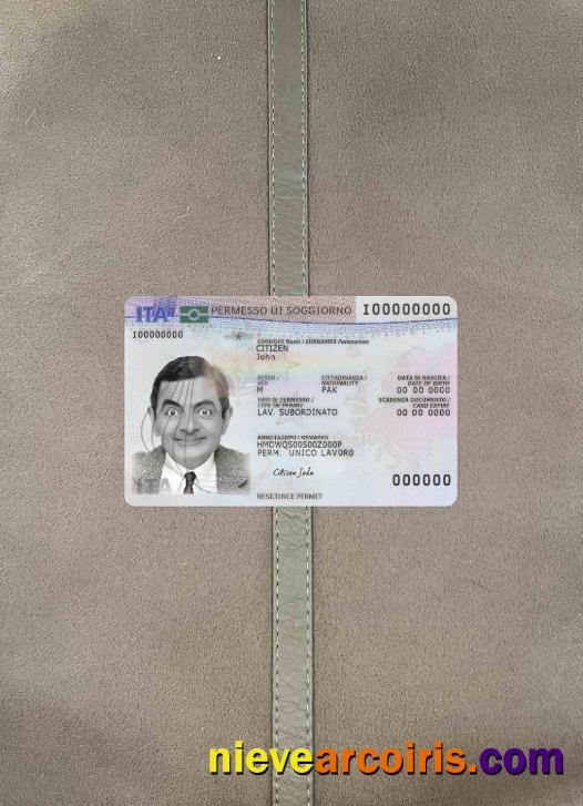 Italy Residence Permit New Photolook FRONT Preview