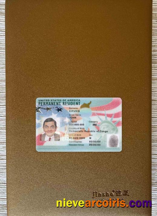 USA Green Card, Permanent Resident Card 2020 – Present Photolook (2) Template