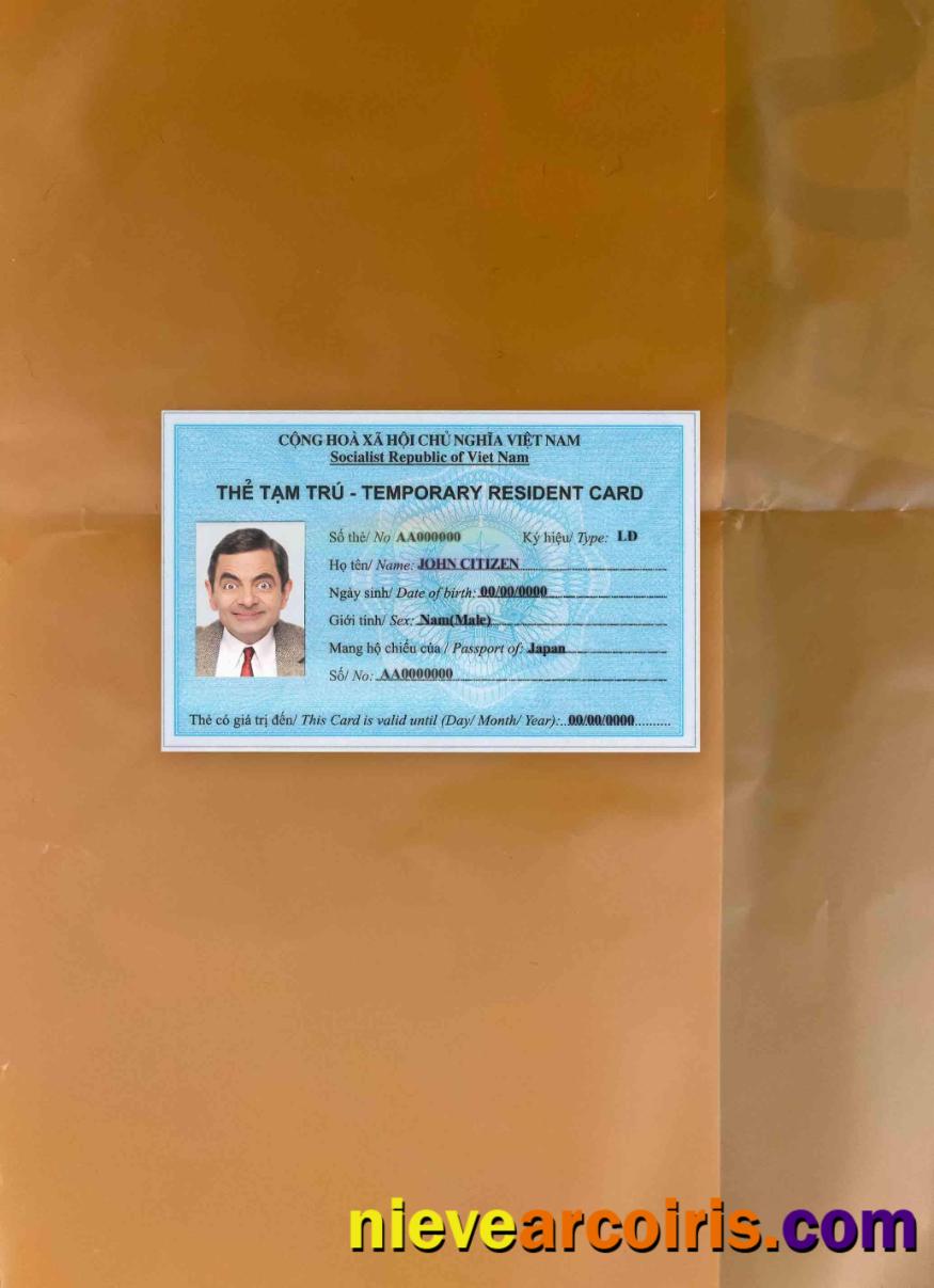 Vietnam Residence Card Photolook FRONT Preview