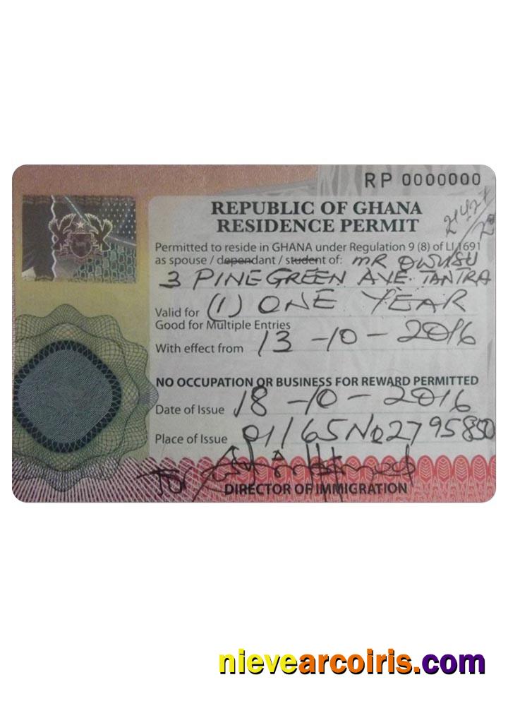 GHANA Residence Permit Photolook