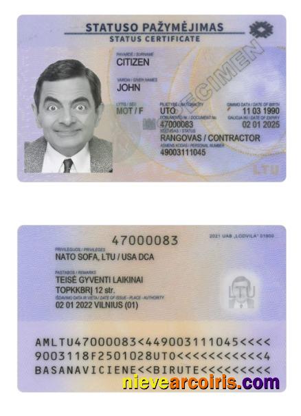 Lithuania Residence Card 2022 Present Preview
