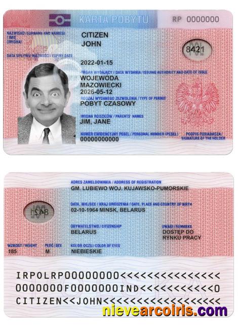 POLAND Residence Permit Template
