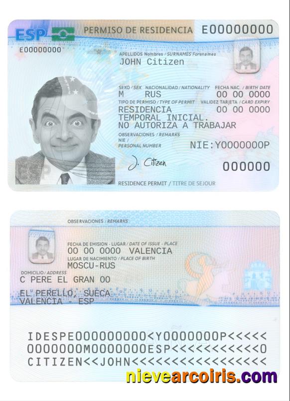 Spain Residence Permit Photolook