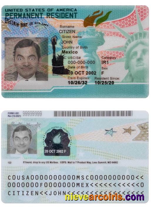 USA NEW GREEN CARD,permanent Resident Preview