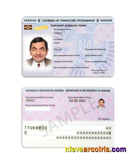 Ukraine Resident Permit Template
