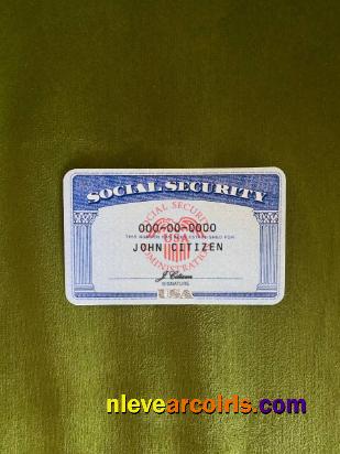 USA SSN Photolook Green Textile Background FRONT Template