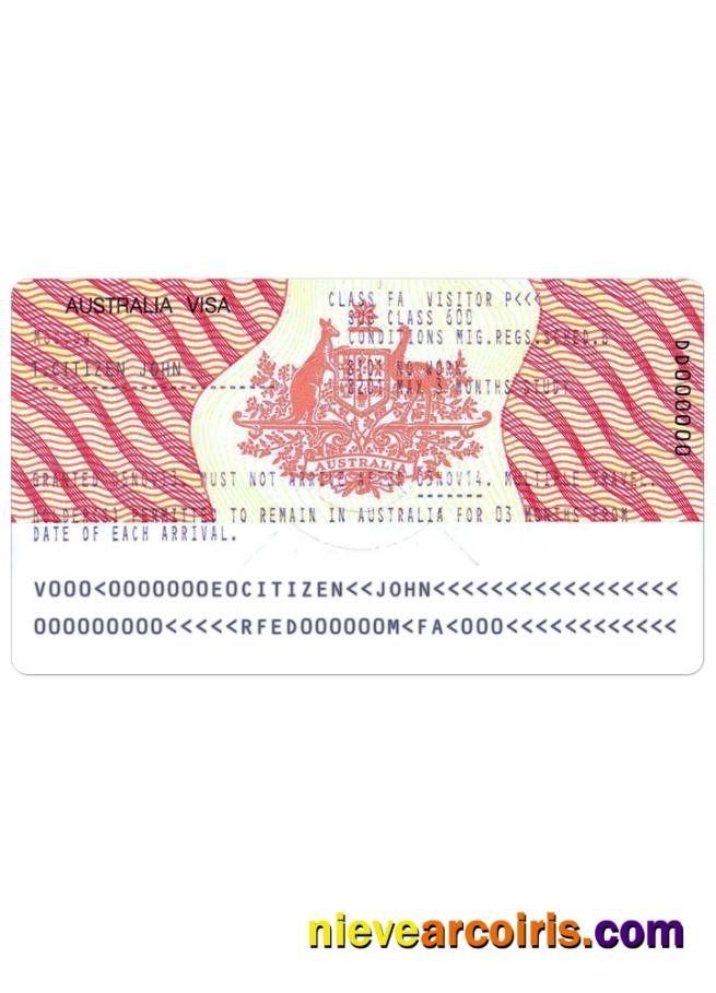 AUSTRALIA Visa Photolook
