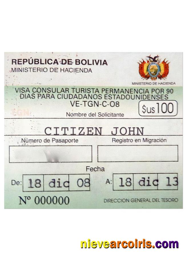 BOLIVIA Travel Visa Photolook
