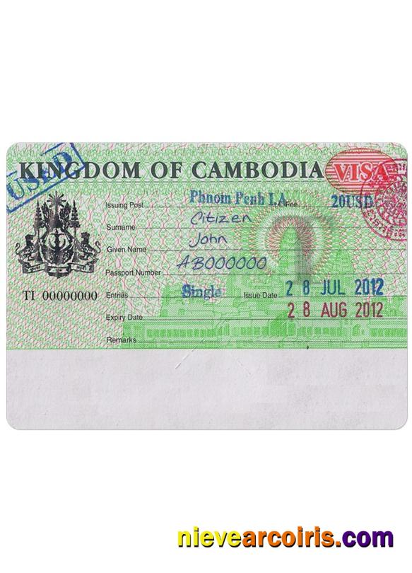 CAMBODIA Visa Template
