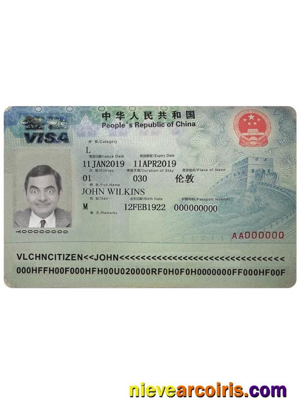 CHINA Visa Version 2 Photolook