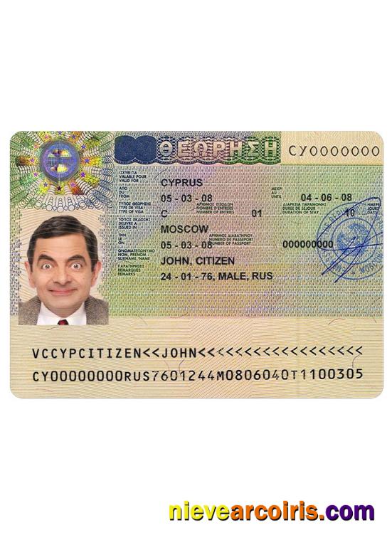 CYPRUS Visa Sample