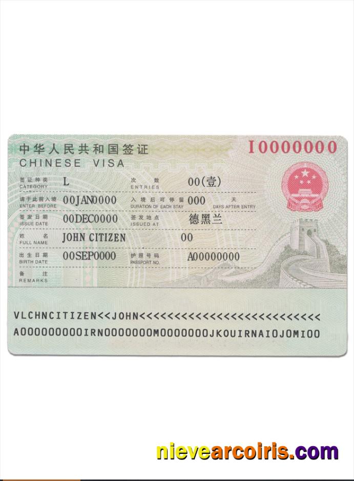 China Tourist Visa Photolook