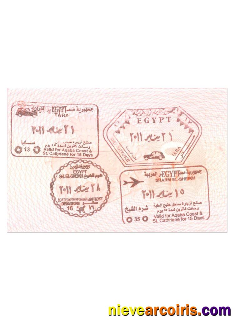 EGYPT VISA STAMP Template