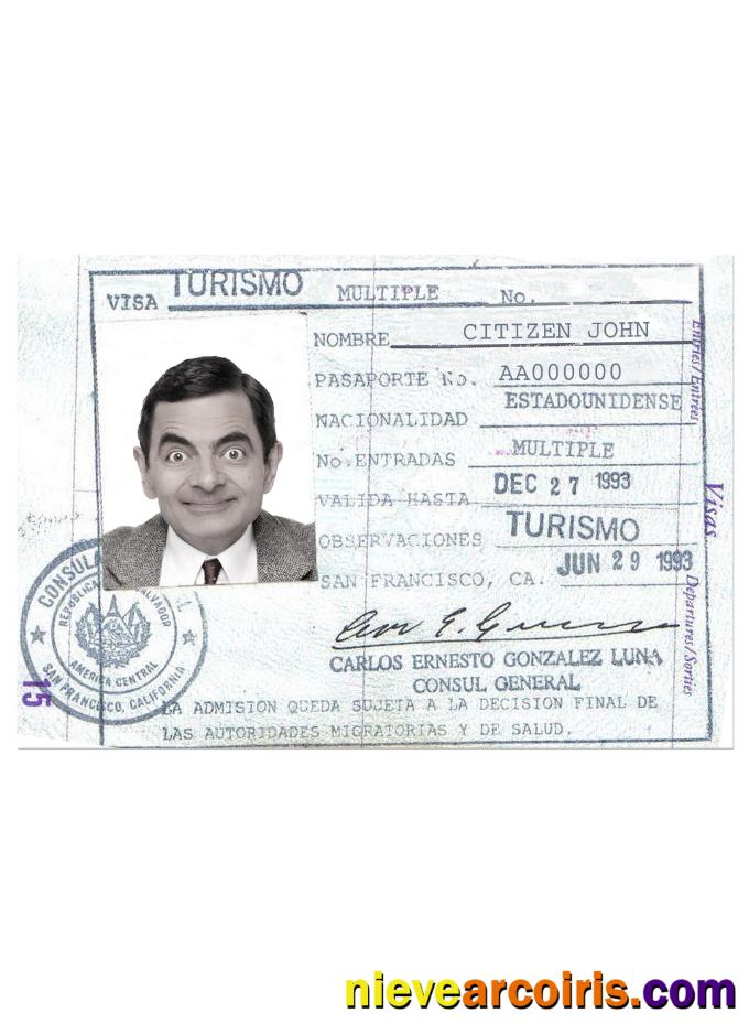 EL SALVADOR Travel Visa Template
