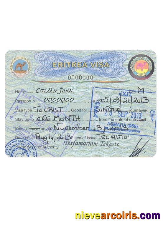 ERITREA VISA Version 2 Template
