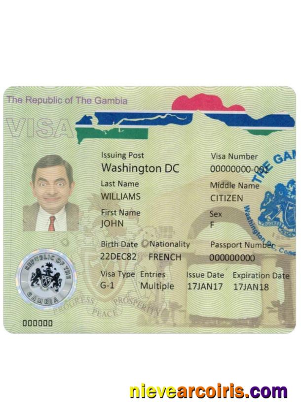 GAMBIA Visa Sample