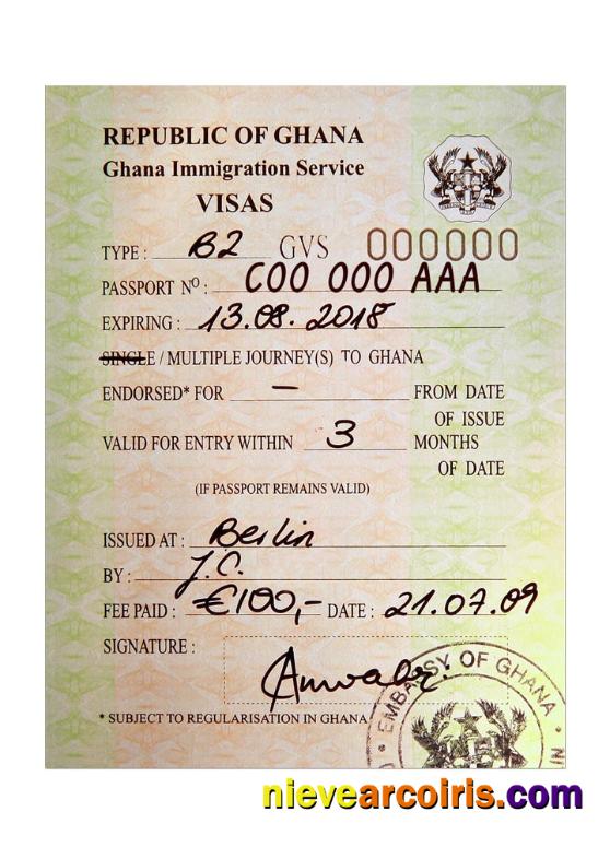 GHANA Visa Template