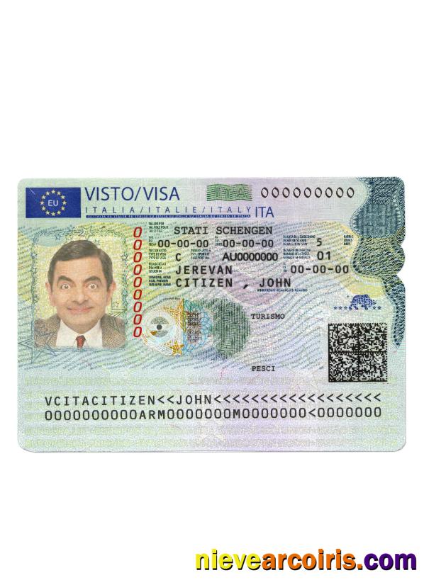 Italy New Schengen Visa Photolook