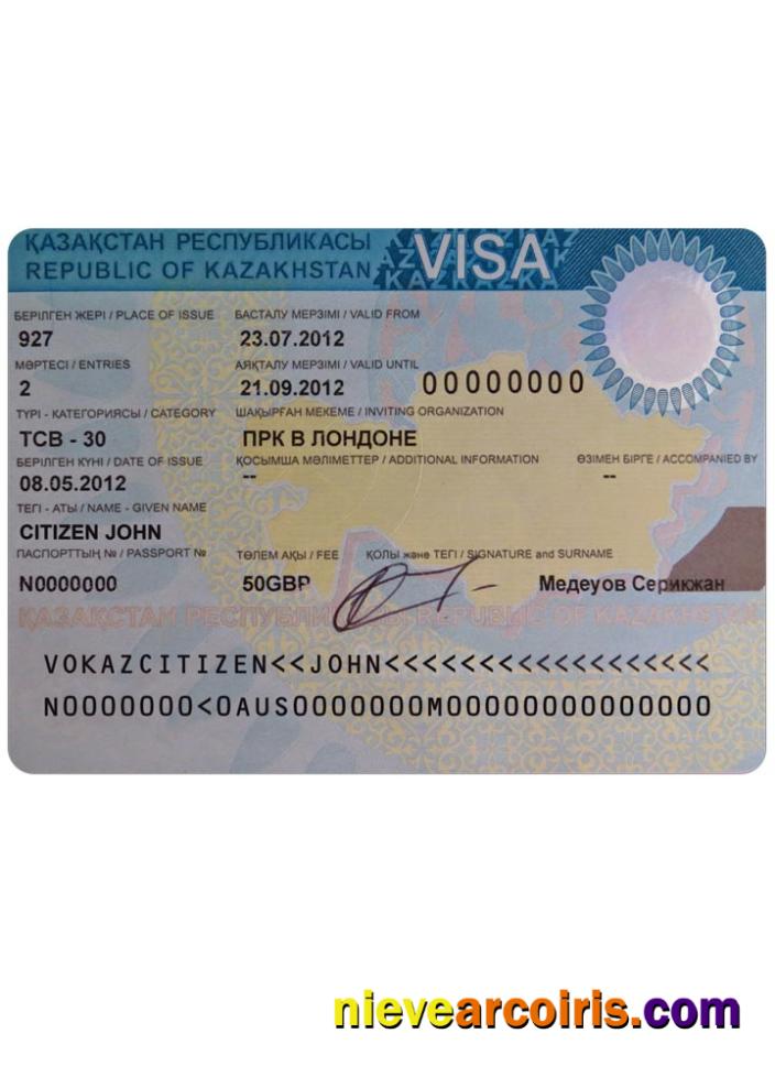 KAZAKHSTAN Visa Photolook