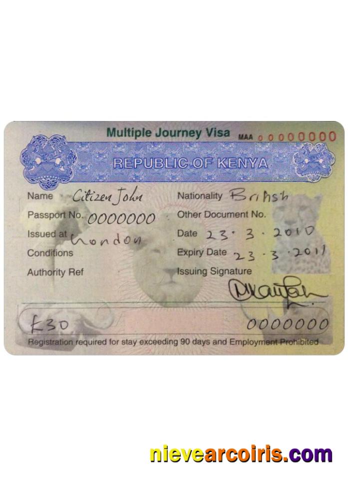 KENYA Visa Template