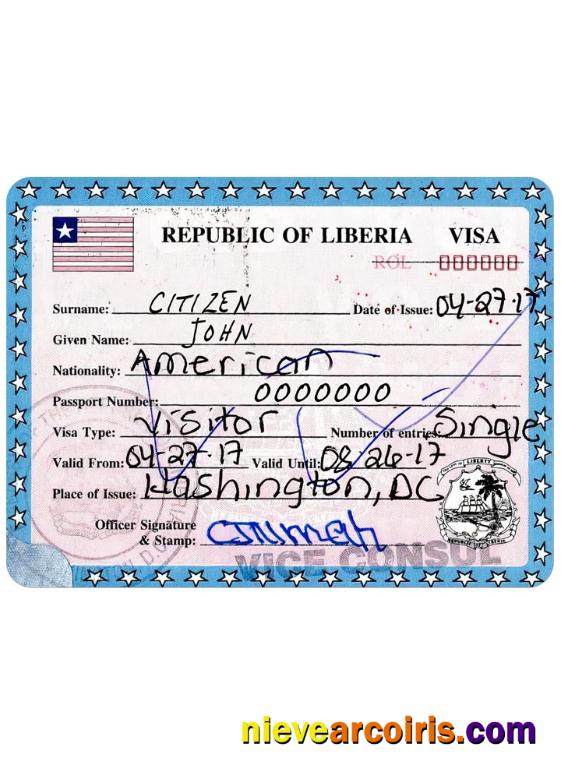 LIBERIA Visa Photolook