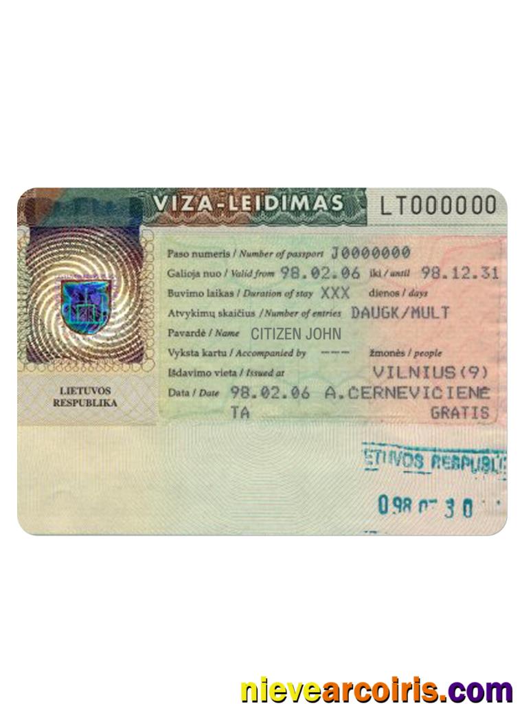 LITHUANIA Travel Visa Photolook