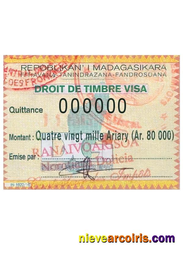 MADAGASCAR Visa Sample