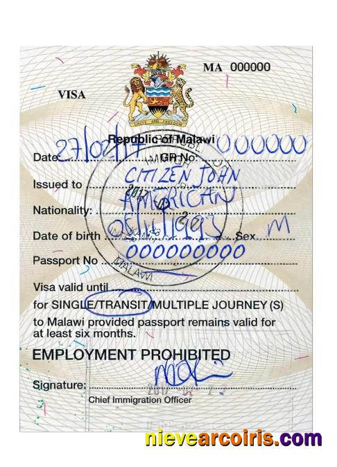 MALAWI Travel Visa Preview