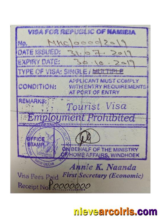 NAMIBIA Stamp Visa Photolook