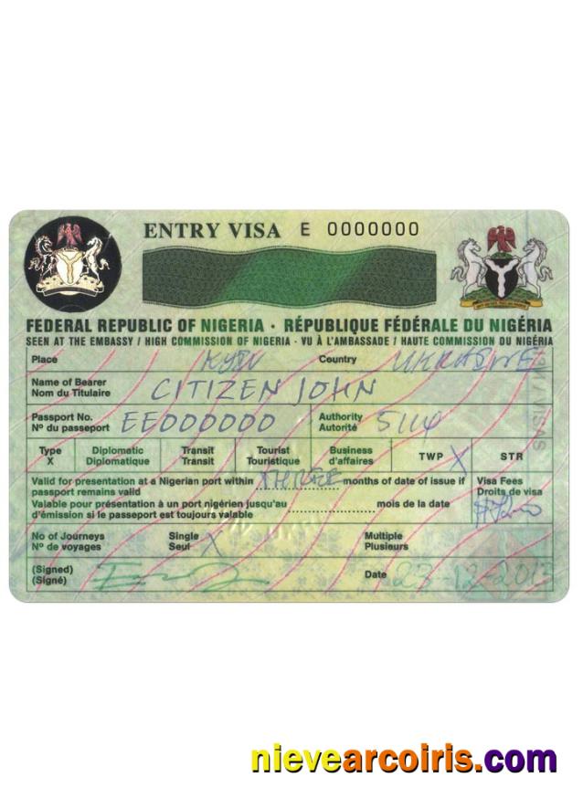 NIGERIA Visa Template