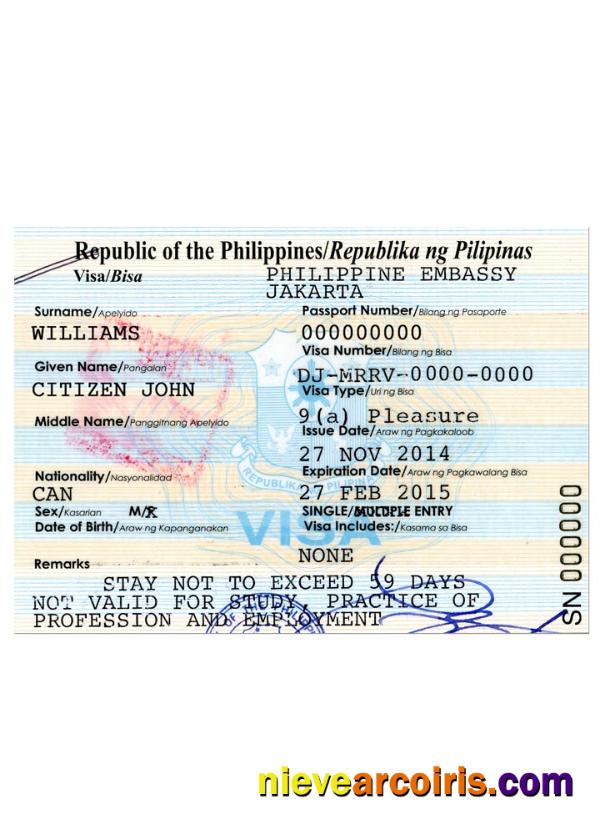 PHILIPPINES Travel Visa Preview